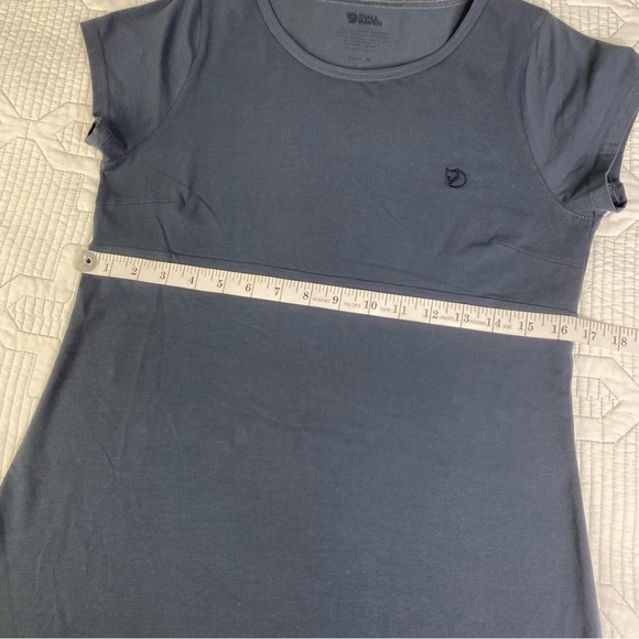 Fjallraven Womens High Coast Cotton Short Sleeve Dress Sz M Blue Gray - Picture 9 of 13